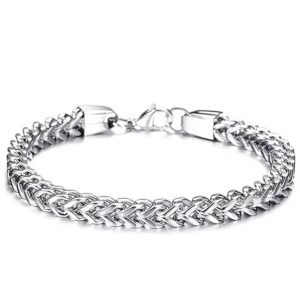 Fashion Frill Stylish Bracelet for Men Stainless Steel Hand Chain Band Jewellery Accessories For Boys Gift for Husband & Boyfriend